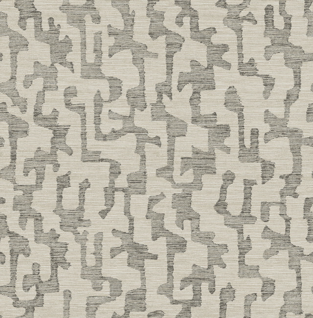 A-Street Prints 4177-27704 Cipher Black Geometric Faux Grass