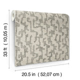 A-Street Prints 4177-27704 Cipher Black Geometric Faux Grass