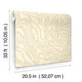 A-Street Prints 4177-27705 Massar Gold Modern Marbled Wallpa
