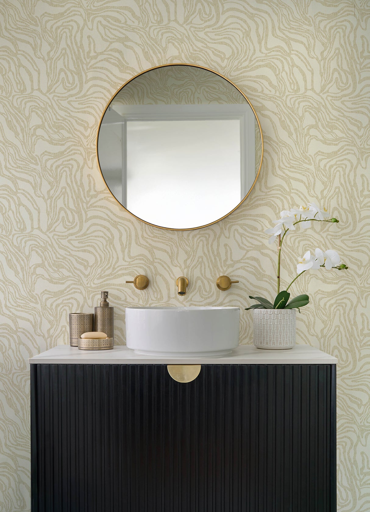 A-Street Prints 4177-27705 Massar Gold Modern Marbled Wallpa