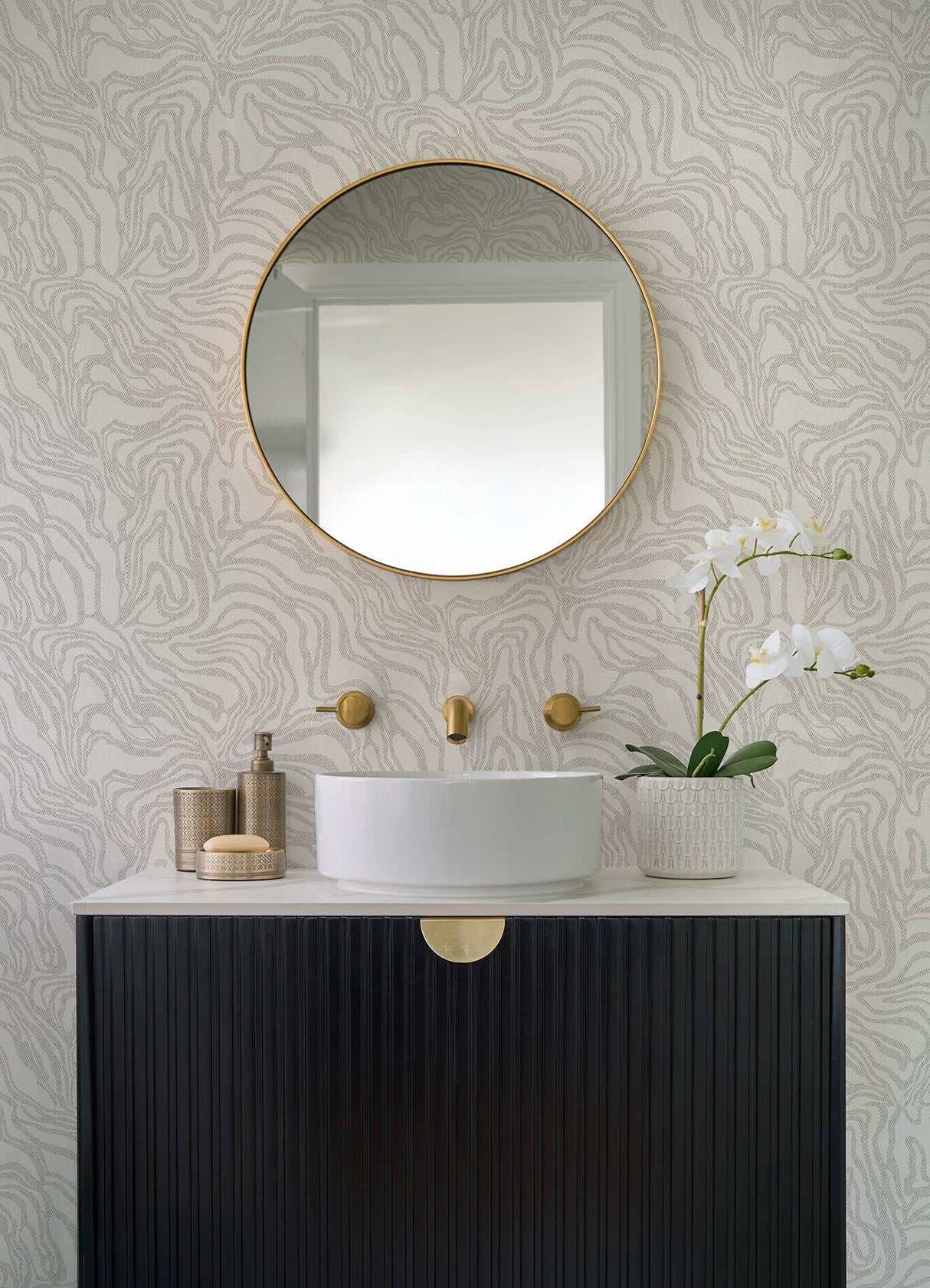 A-Street Prints 4177-27706 Massar Taupe Modern Marbled Wallp