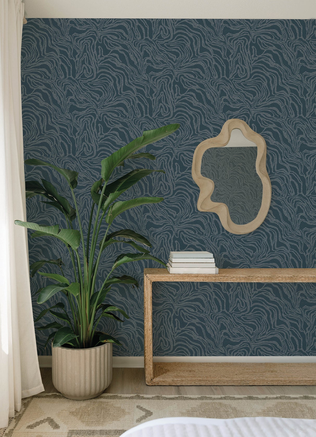 A-Street Prints 4177-27707 Massar Teal Modern Marbled Wallpa