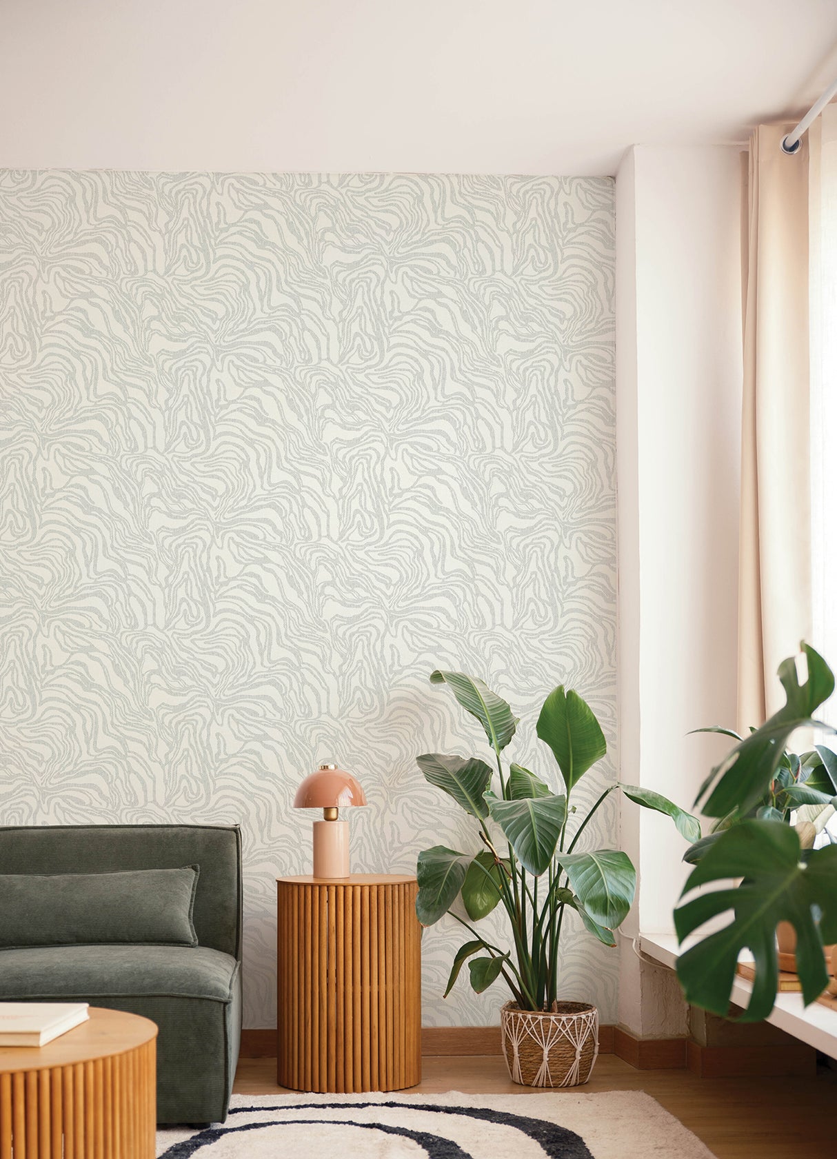 A-Street Prints 4177-27708 Massar Silver Modern Marbled Wall