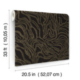 A-Street Prints 4177-27709 Massar Black Modern Marbled Wallp