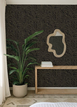 A-Street Prints 4177-27709 Massar Black Modern Marbled Wallp