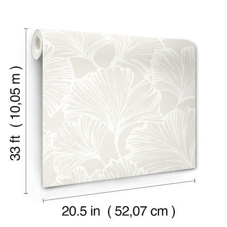 A-Street Prints 4177-27710 Kyoto Dove Ginkgo Leaf Wallpaper