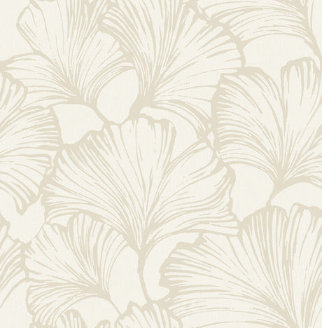 A-Street Prints 4177-27711 Kyoto Pearl Ginkgo Leaf Wallpaper