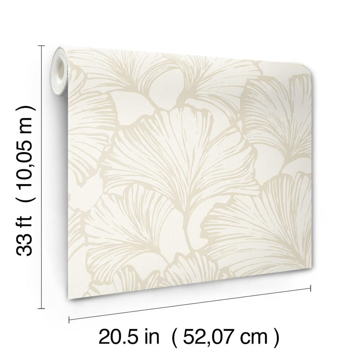 A-Street Prints 4177-27711 Kyoto Pearl Ginkgo Leaf Wallpaper