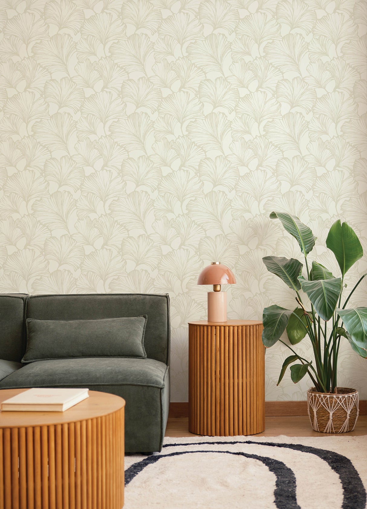 A-Street Prints 4177-27711 Kyoto Pearl Ginkgo Leaf Wallpaper