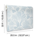 A-Street Prints 4177-27712 Kyoto Sky Ginkgo Leaf Wallpaper