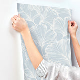 A-Street Prints 4177-27712 Kyoto Sky Ginkgo Leaf Wallpaper