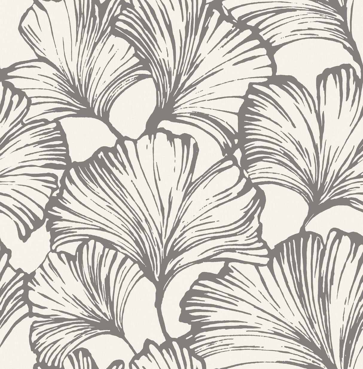 A-Street Prints 4177-27713 Kyoto Charcoal Ginkgo Leaf Wallpa