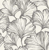 A-Street Prints 4177-27713 Kyoto Charcoal Ginkgo Leaf Wallpa