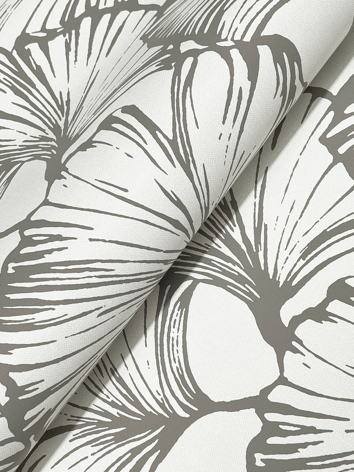 A-Street Prints 4177-27713 Kyoto Charcoal Ginkgo Leaf Wallpa