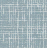 A-Street Prints 4177-27715 Albin Sky Blue Gridline Wallpaper