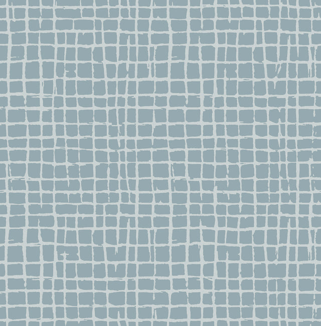 A-Street Prints 4177-27715 Albin Sky Blue Gridline Wallpaper