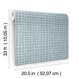 A-Street Prints 4177-27715 Albin Sky Blue Gridline Wallpaper