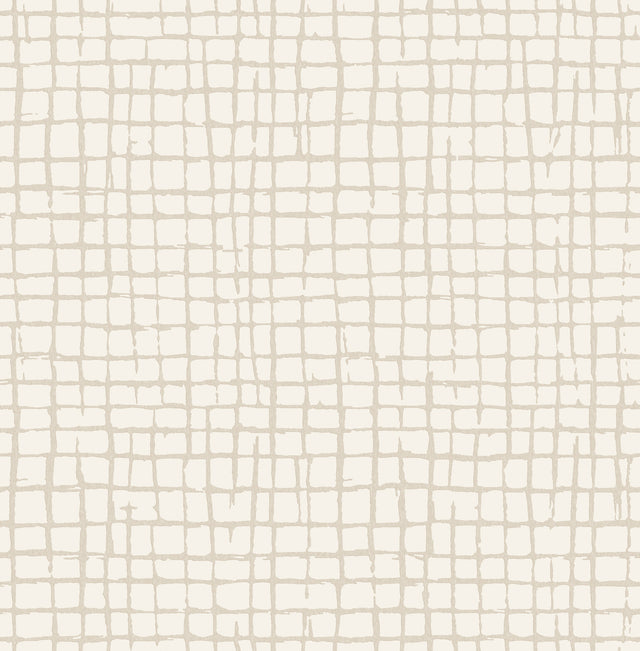 A-Street Prints 4177-27716 Albin Beige Gridline Wallpaper