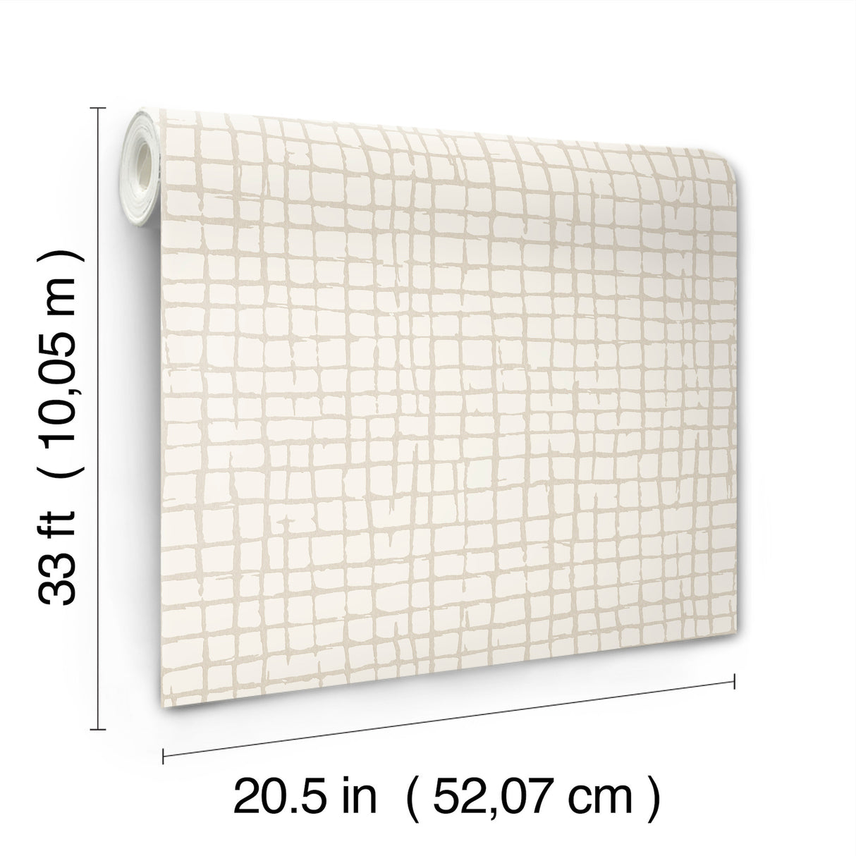 A-Street Prints 4177-27716 Albin Beige Gridline Wallpaper