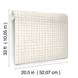 A-Street Prints 4177-27716 Albin Beige Gridline Wallpaper