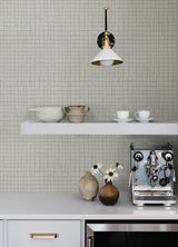 A-Street Prints 4177-27716 Albin Beige Gridline Wallpaper