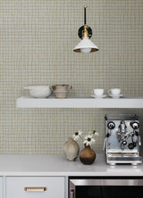 A-Street Prints 4177-27717 Albin Pearl Gridline Wallpaper