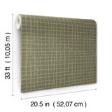A-Street Prints 4177-27718 Albin Moss Gridline Wallpaper