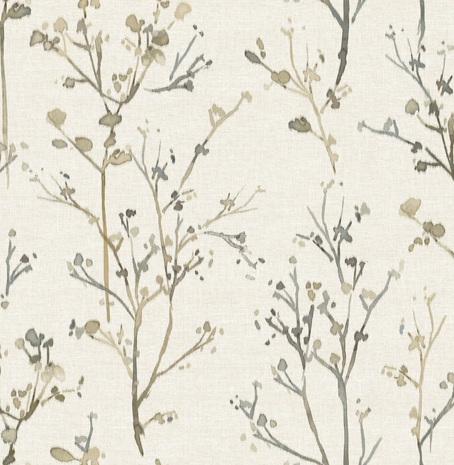 A-Street Prints 4177-27720 Silverling Neutral Budding Branch
