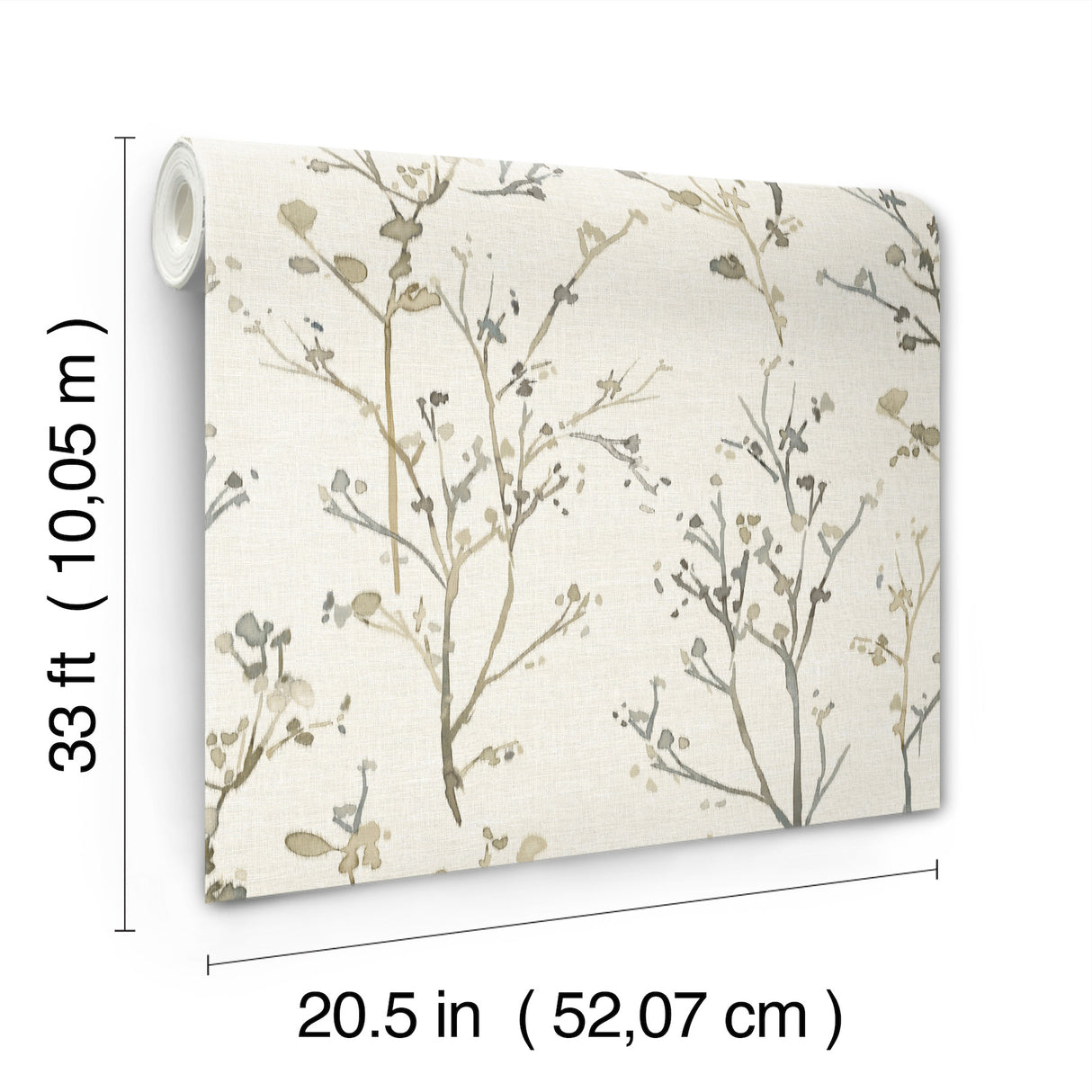 A-Street Prints 4177-27720 Silverling Neutral Budding Branch