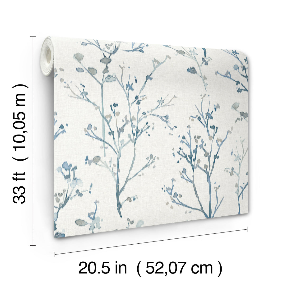 A-Street Prints 4177-27721 Silverling Blue Budding Branches 