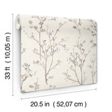 A-Street Prints 4177-27722 Silverling Lavender Budding Branc