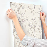 A-Street Prints 4177-27722 Silverling Lavender Budding Branc