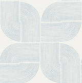 A-Street Prints 4177-27723 Savoye Dark Blue Spiral Arches Wa