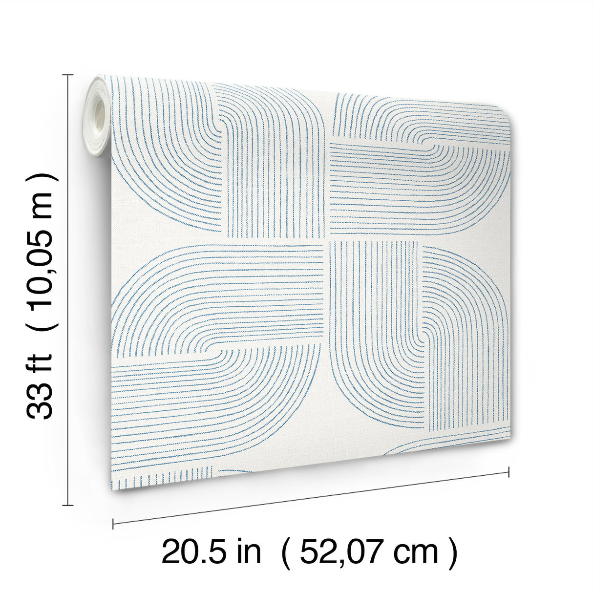 A-Street Prints 4177-27723 Savoye Dark Blue Spiral Arches Wa