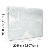 A-Street Prints 4177-27723 Savoye Dark Blue Spiral Arches Wa