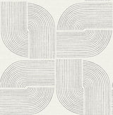 A-Street Prints 4177-27725 Savoye Black Spiral Arches Wallpa