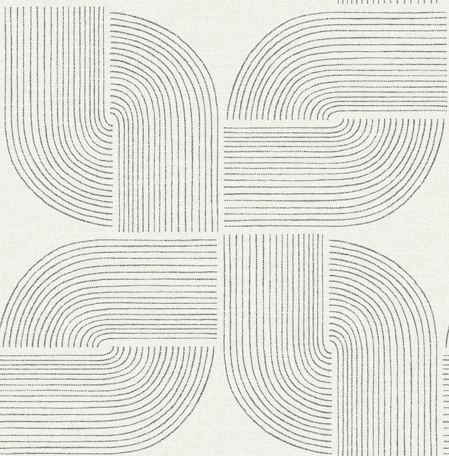 A-Street Prints 4177-27725 Savoye Black Spiral Arches Wallpa