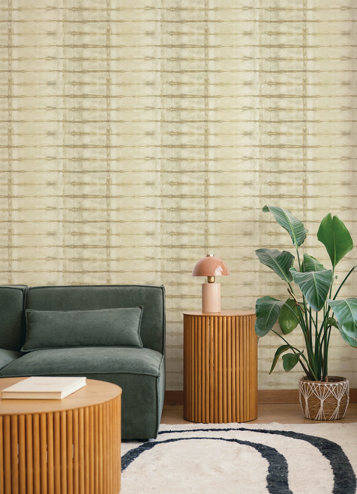 A-Street Prints 4177-27730 Modulus Wheat Geometric Stripe Wa