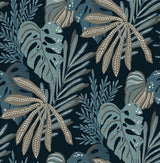 A-Street Prints 4177-27735 Alocasia Blue Tropical Foliage Wa