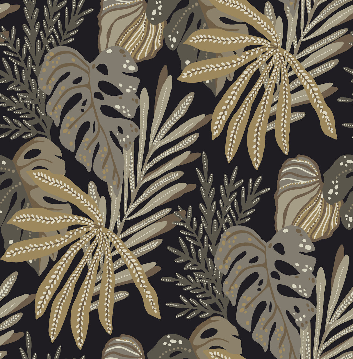 A-Street Prints 4177-27736 Alocasia Neutral Tropical Foliage