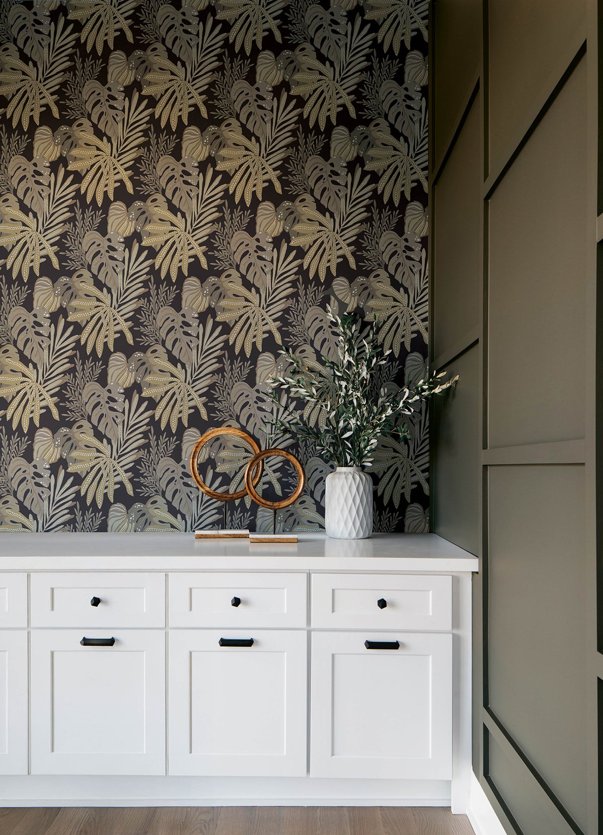 A-Street Prints 4177-27736 Alocasia Neutral Tropical Foliage
