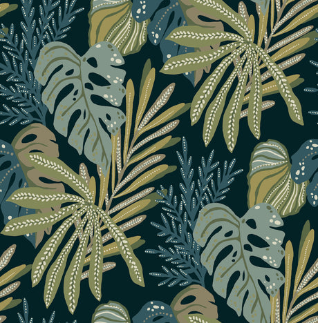 A-Street Prints 4177-27739 Alocasia Green Tropical Foliage W
