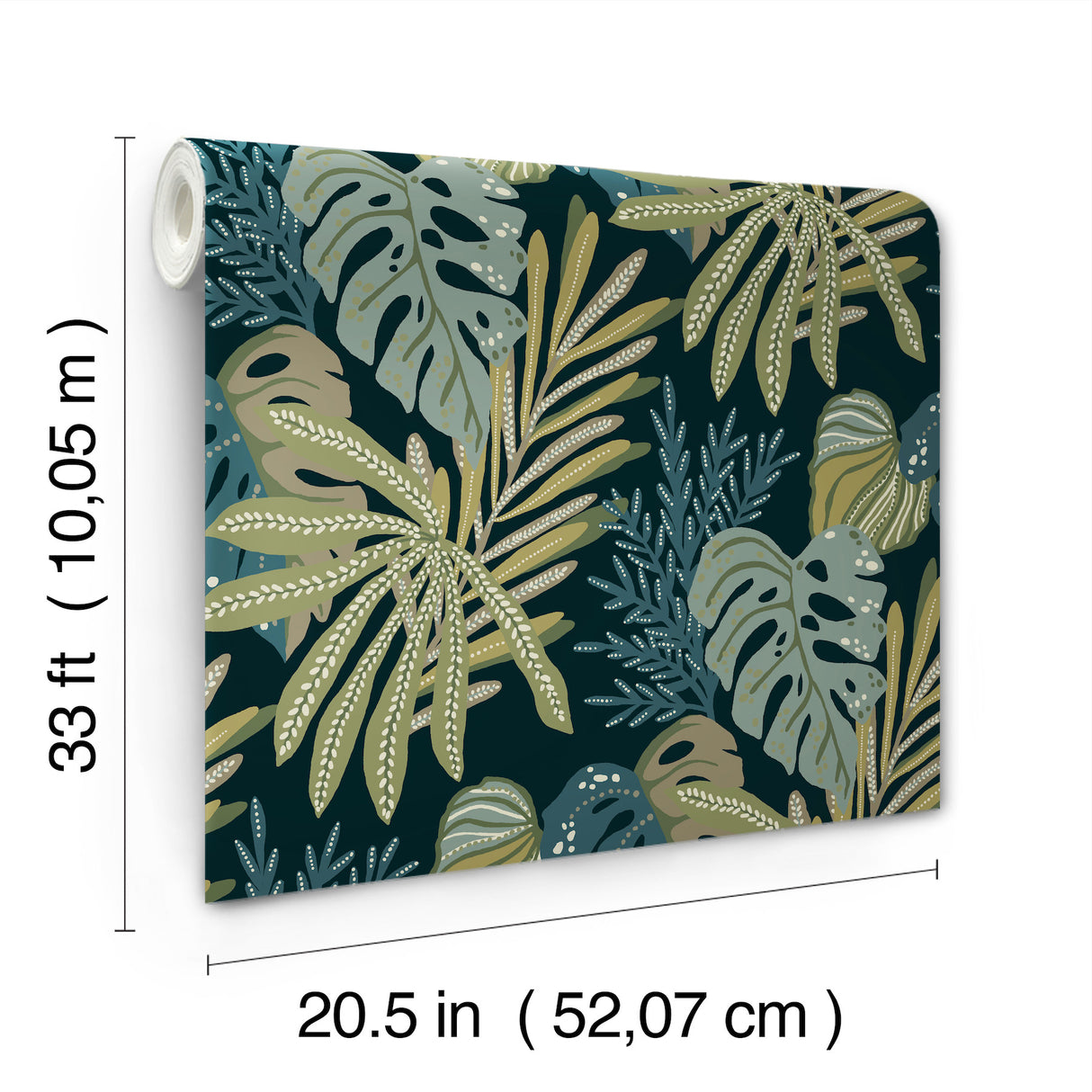 A-Street Prints 4177-27739 Alocasia Green Tropical Foliage W
