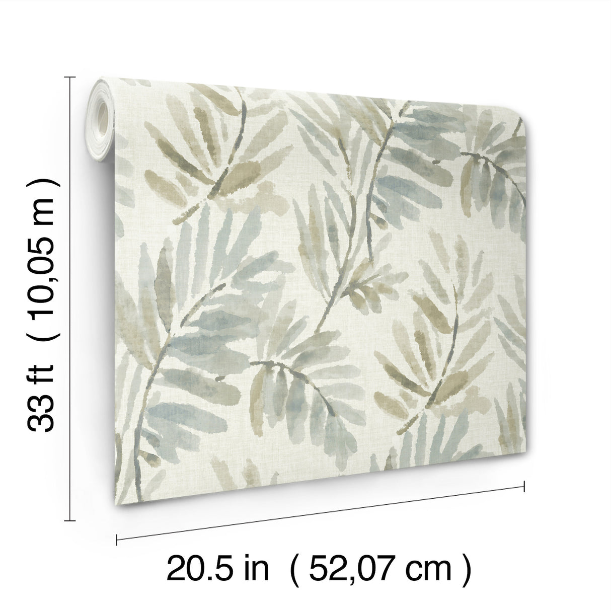 A-Street Prints 4177-27740 Serenade Aqua Ferns Wallpaper