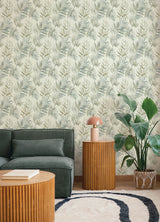 A-Street Prints 4177-27740 Serenade Aqua Ferns Wallpaper