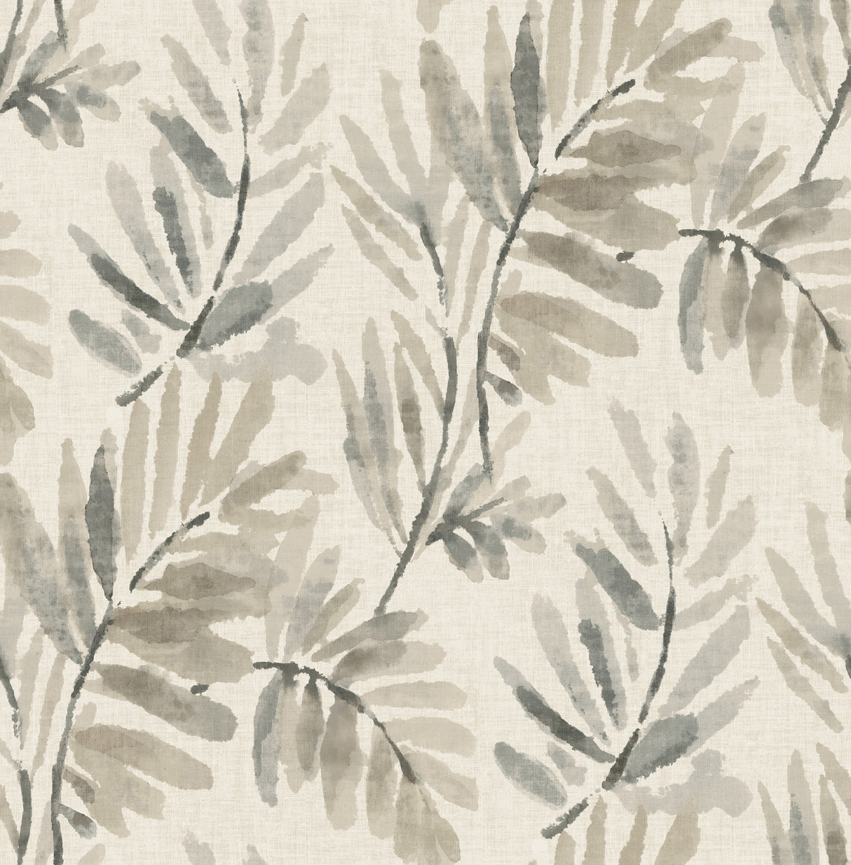 A-Street Prints 4177-27741 Serenade Grey Ferns Wallpaper