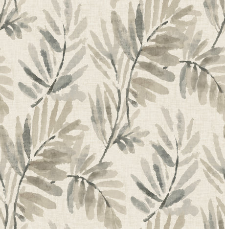 A-Street Prints 4177-27741 Serenade Grey Ferns Wallpaper