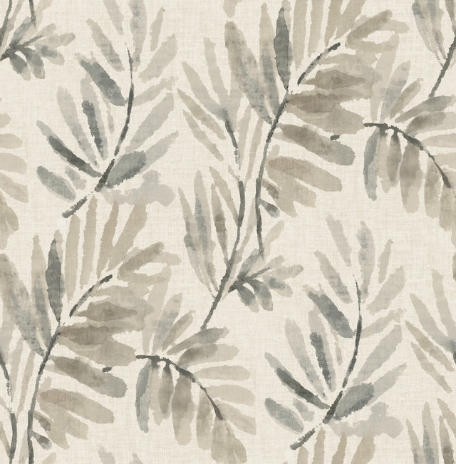 A-Street Prints 4177-27741 Serenade Grey Ferns Wallpaper