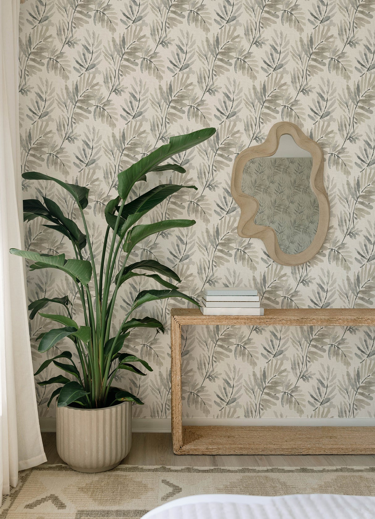 A-Street Prints 4177-27741 Serenade Grey Ferns Wallpaper