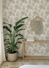 A-Street Prints 4177-27741 Serenade Grey Ferns Wallpaper